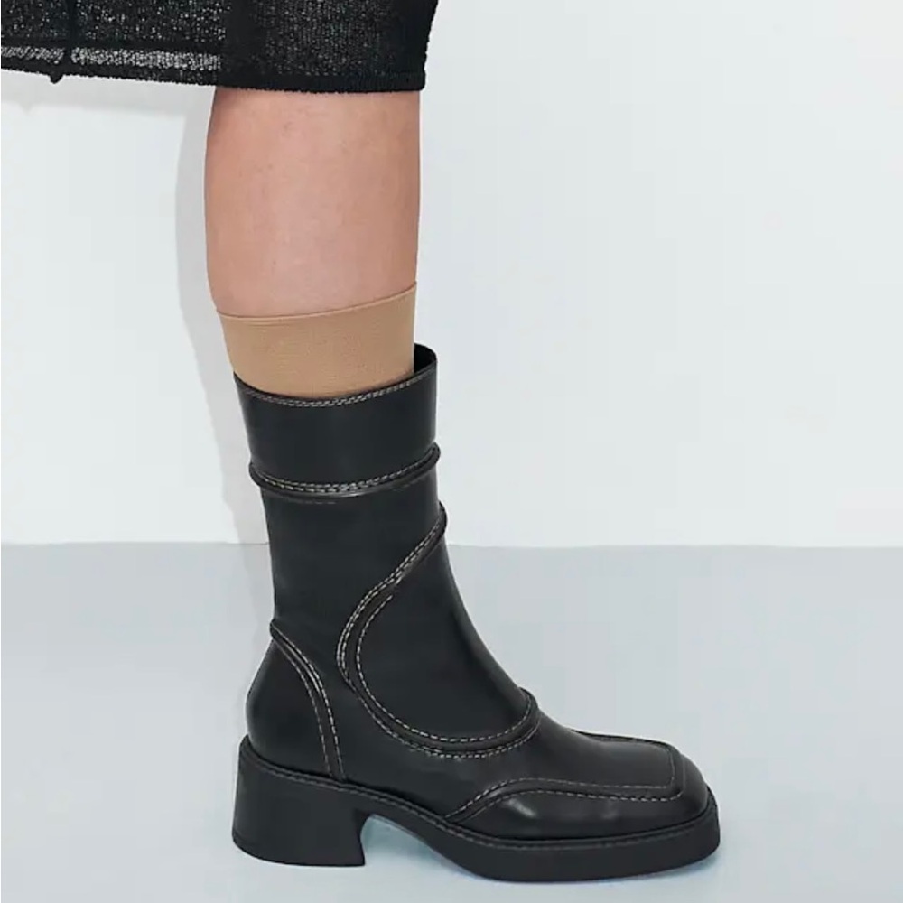 Miista Malene Boots with Brown Stitching